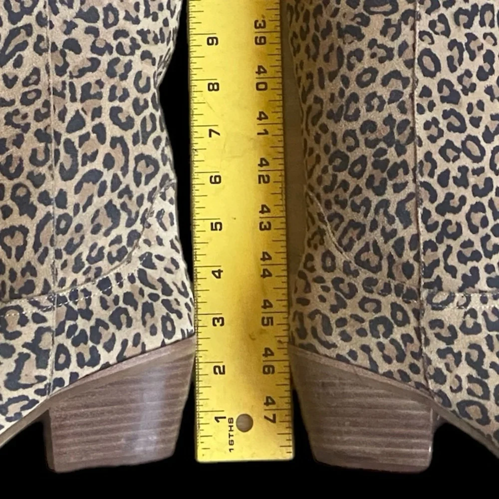 Gianni Bini Leopard-Print Over-the-Knee Western Boots